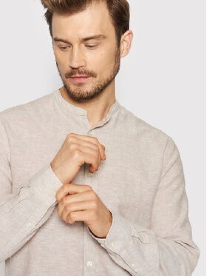 Only & Sons Koszula Caiden 22019173 Beżowy Slim Fit
