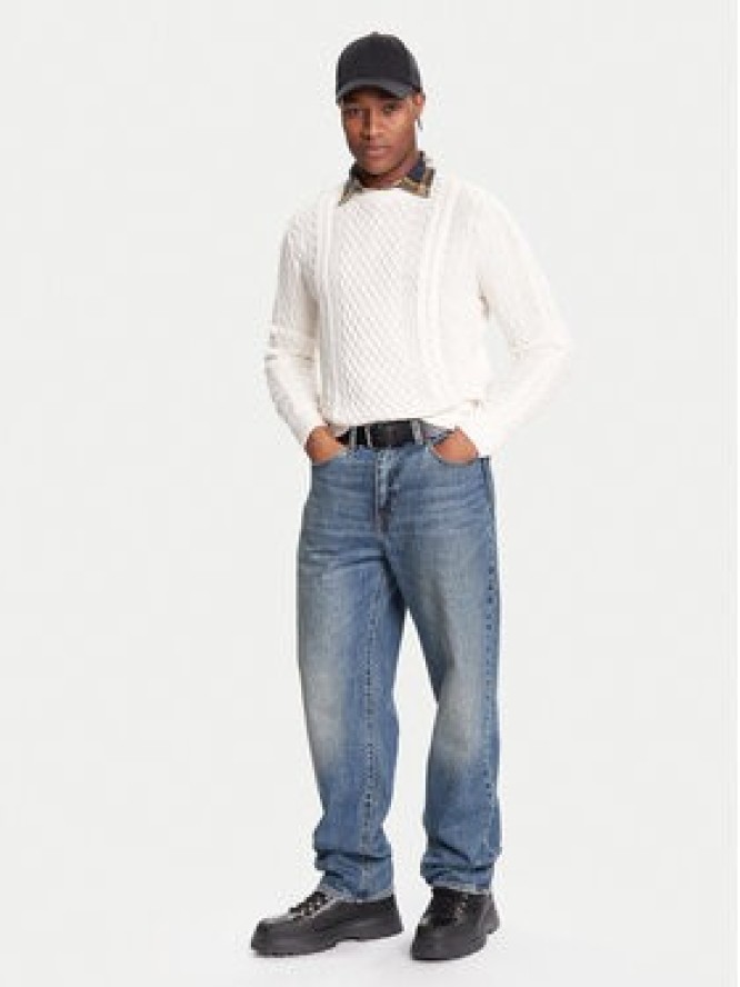 Tommy Jeans Sweter DM0DM22101 Biały Regular Fit