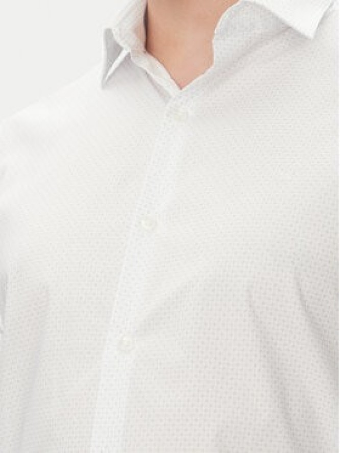 Calvin Klein Koszula LV019EU005 Biały Slim Fit