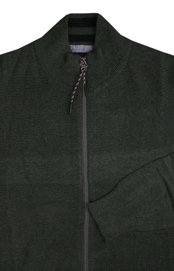 Rozpinany Sweter Bawełniany (Kardigan) - Adriano Guinari - Grafitowy