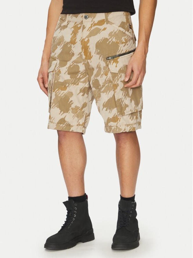 G-Star Raw Szorty materiałowe Rovic Zip D08566-D955 H174 Beżowy Relaxed Fit