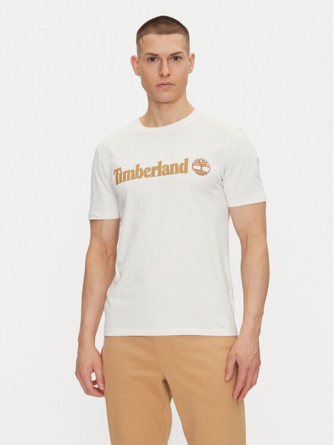 Timberland T-Shirt TB0A5UPQ Écru Regular Fit