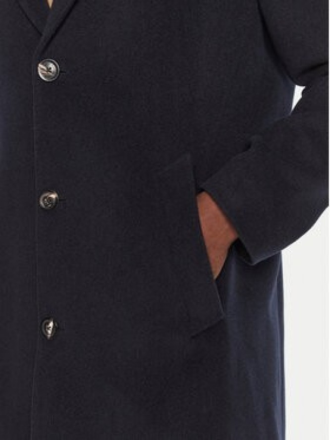 Tommy Hilfiger Płaszcz wełniany MW0MW36611 Granatowy Regular Fit