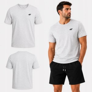 T-SHIRT MĘSKI 4F KOSZULKA BAWEŁNIANA SPORTOWA TTSHM3341 SS26