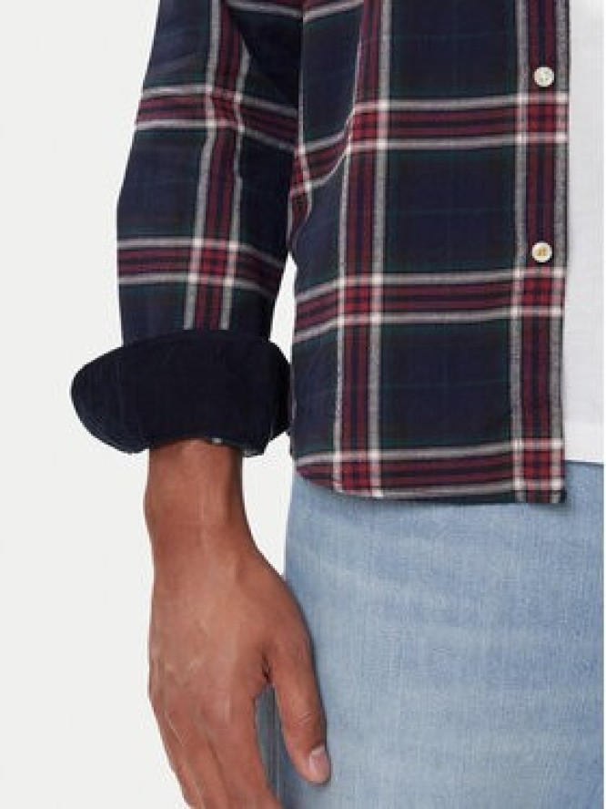 Barbour Koszula Crossfell MSH4995BL53 Granatowy Tailored Fit