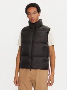 After Label Bezrękawnik Anapa A00001 Czarny Regular Fit