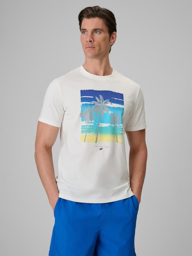 T-shirt bawełniany męski 4F 4FRSS26TTSHM4291