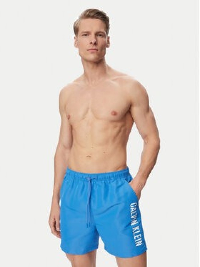 Calvin Klein Swimwear Szorty kąpielowe LV00N61047 Niebieski Regular Fit