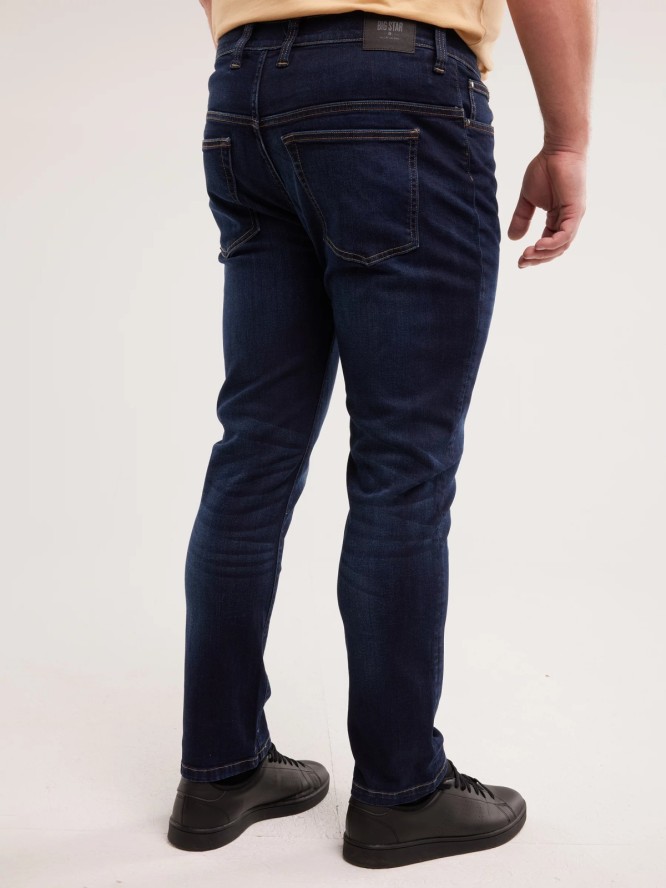 Jeansy męskie dopasowane granatowe Ronan 632