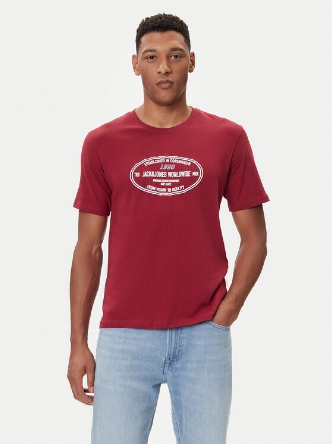 Jack & Jones T-Shirt York 12283800 Czerwony Relaxed Fit