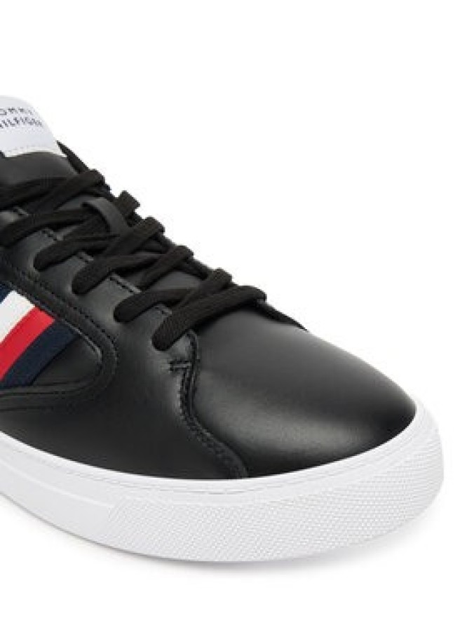 Tommy Hilfiger Sneakersy Icon Court Stripes FM0FM05628 Czarny