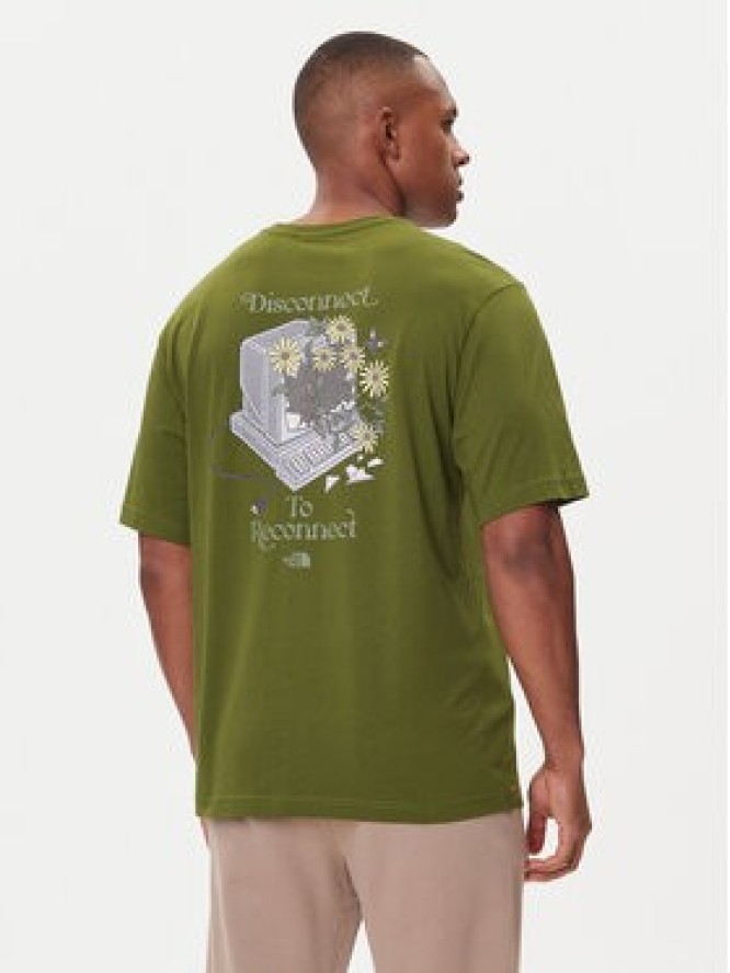 The North Face T-Shirt Connect NF0A8EGW Zielony Relaxed Fit
