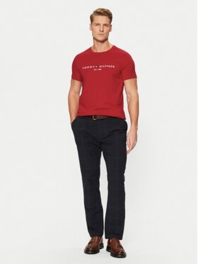 Tommy Hilfiger T-Shirt Tommy Logo MW0MW11797 Czerwony Regular Fit