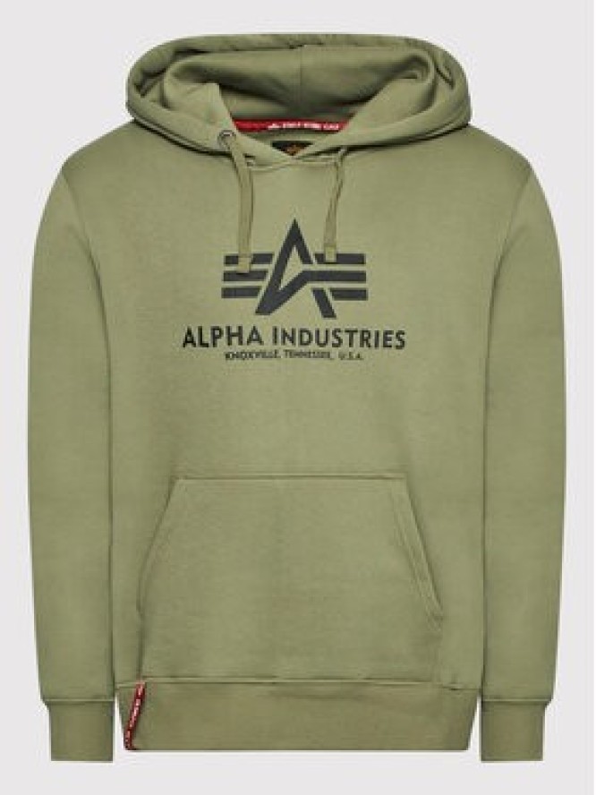 Alpha Industries Bluza Basic 178312 Zielony Regular Fit