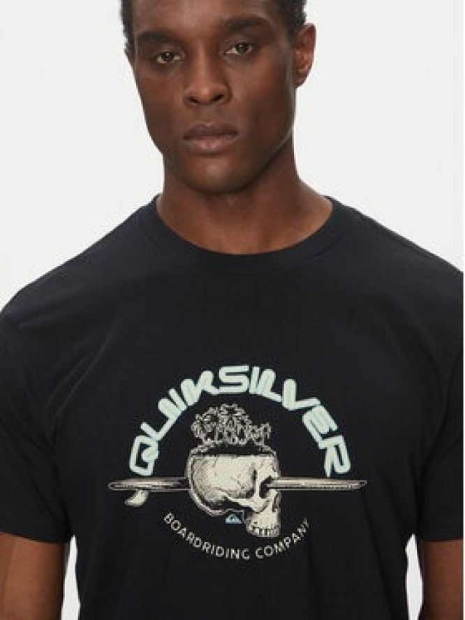 Quiksilver T-Shirt EQYZT08056 Czarny Regular Fit