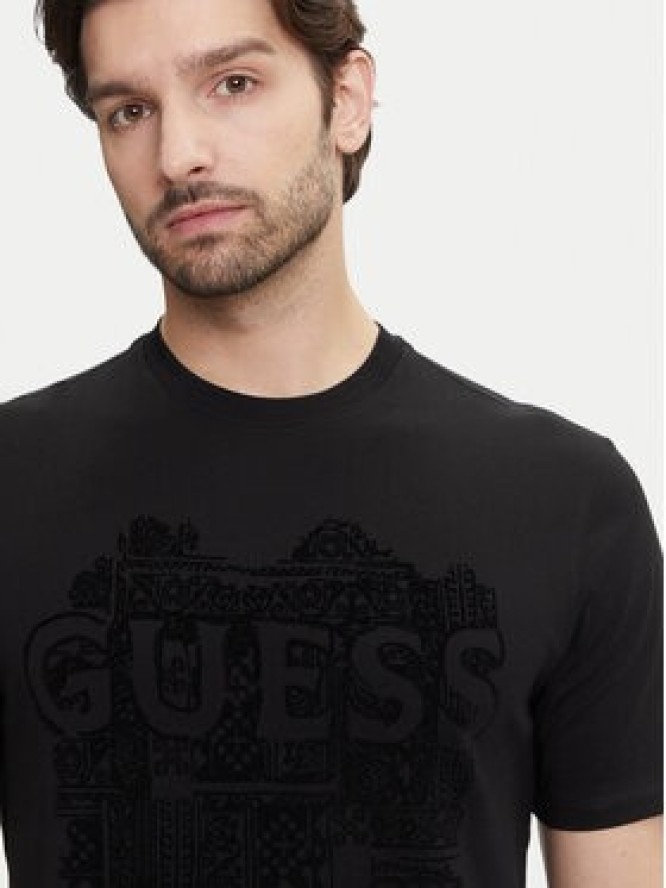 Guess T-Shirt M5YI13 I3Z14 Czarny Regular Fit