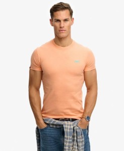 superdry Essential Logo T-Shirt – Slim fit z bawełny organicznej – Coral