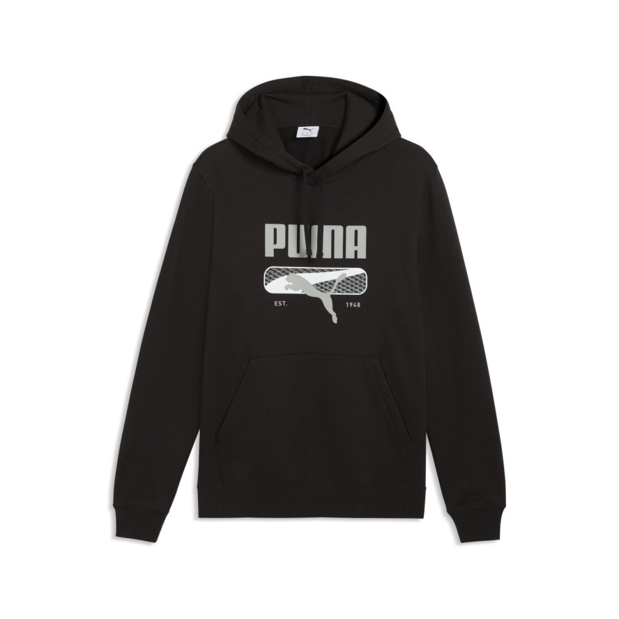 Męska dzianinowa bluza z kapturem PUMA Sport Logo Play PUMA