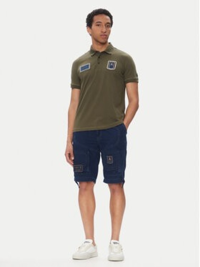 Aeronautica Militare Szorty jeansowe 251BE252CT3507 Granatowy Regular Fit