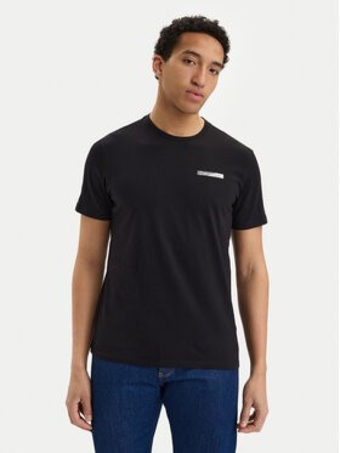 Calvin Klein T-Shirt SS 30s EU LV04LG810G Czarny Slim Fit