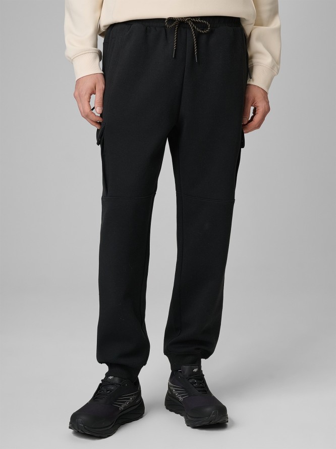 4F Spodnie dresowe cargo męskie - czarne S