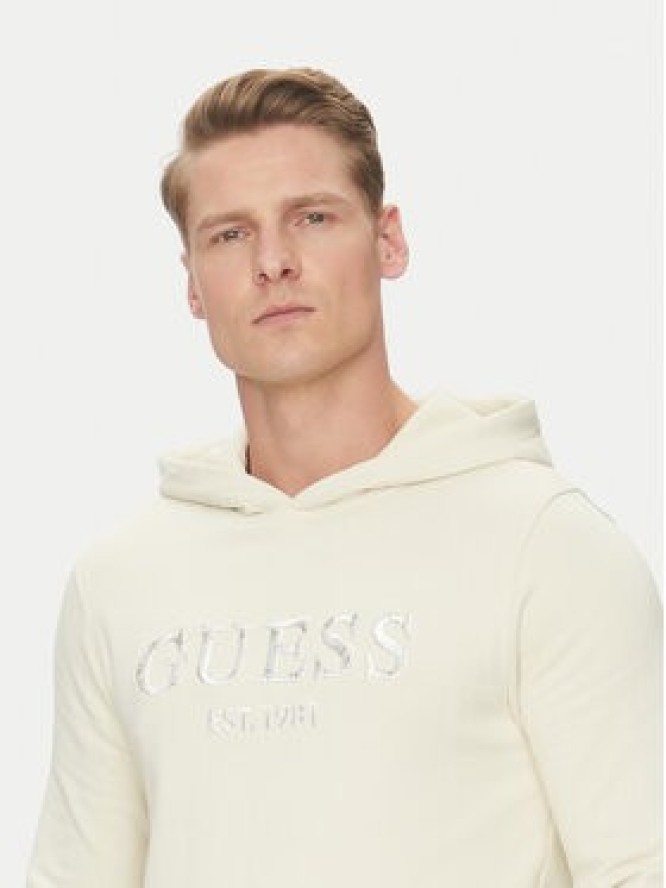 Guess Bluza M5GQ36 KCN01 Écru Regular Fit