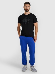 4F Spodnie dresowe joggery męskie - niebieskie L