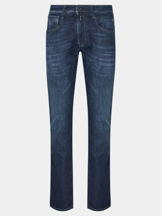 Replay Jeansy M914J.000.785 Granatowy Slim Fit