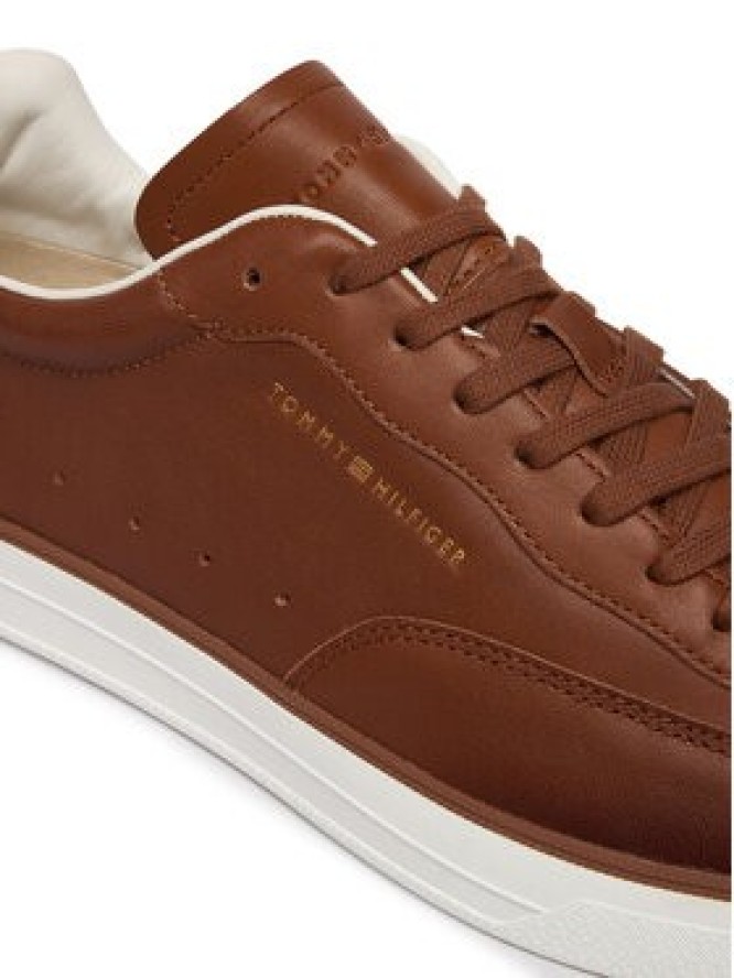 Tommy Hilfiger Sneakersy Th Lo Lux 1A2 Cognac FM0FM05870 Brązowy