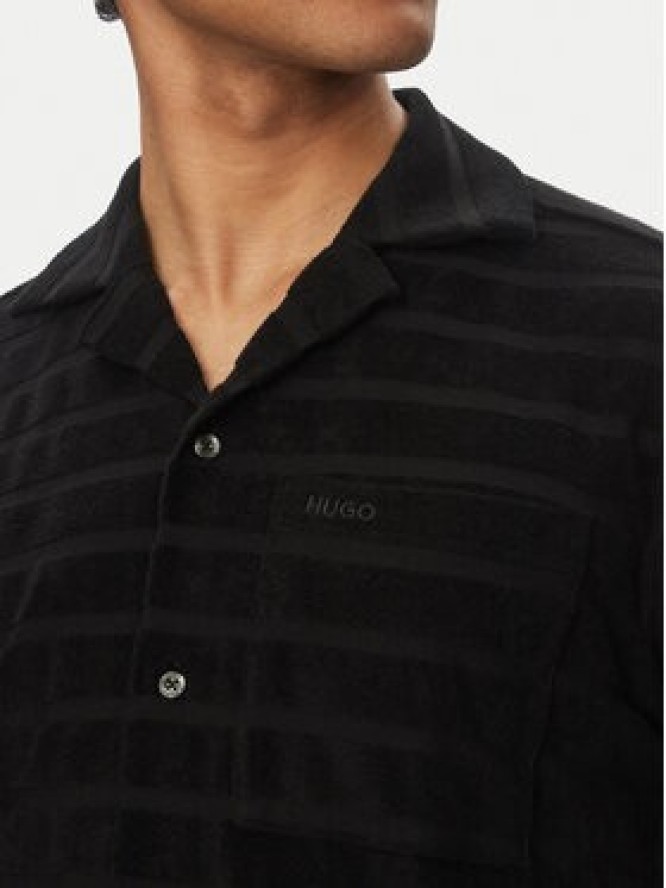 HUGO Koszula Ellino 50539351 Czarny Relaxed Fit