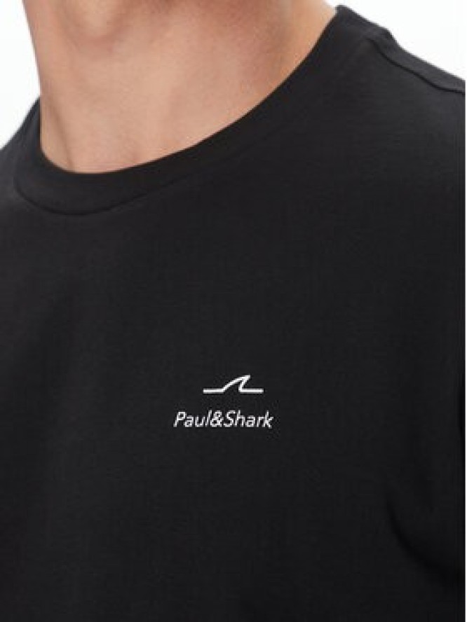 Paul&Shark T-Shirt 25411074 Czarny Regular Fit
