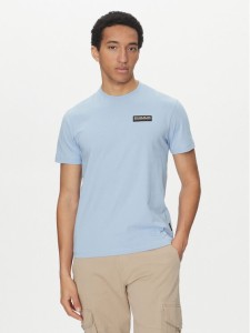 Napapijri T-Shirt Iaato NP0A4HFZ Błękitny Regular Fit
