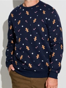 Bluza z motywem świątecznym - granatowy