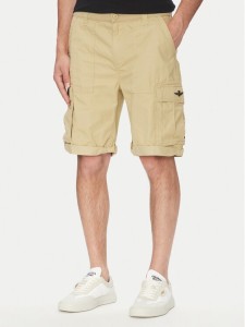 Aeronautica Militare Szorty materiałowe 251BE250CT3501 Beżowy Regular Fit