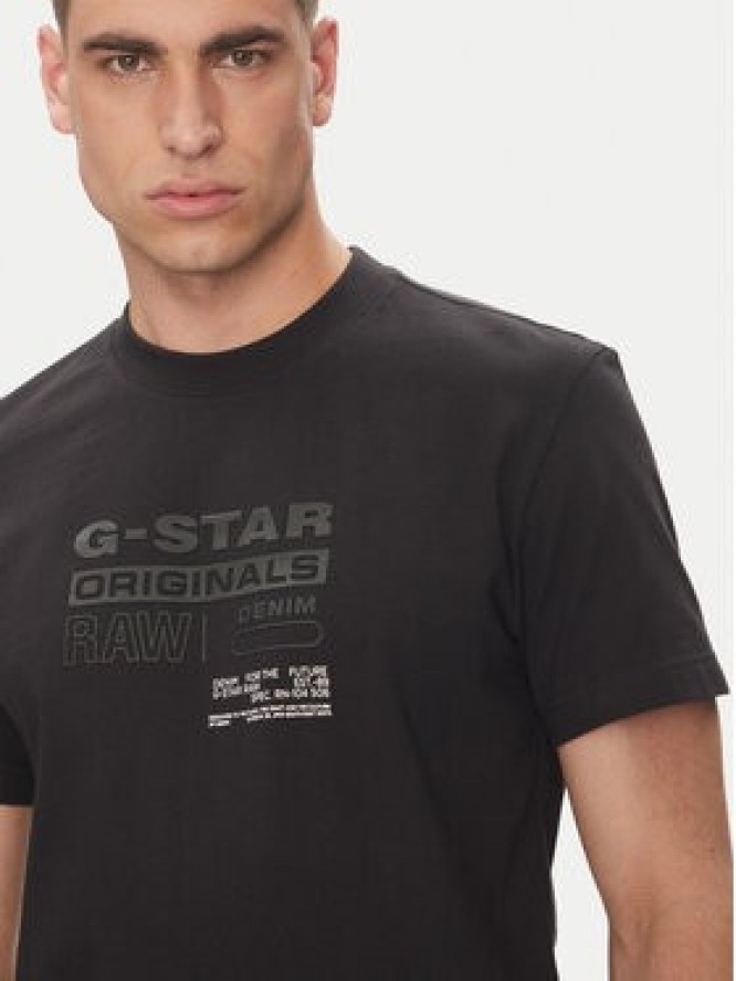 G-Star Raw T-Shirt Originals D26044-C336 Czarny Regular Fit
