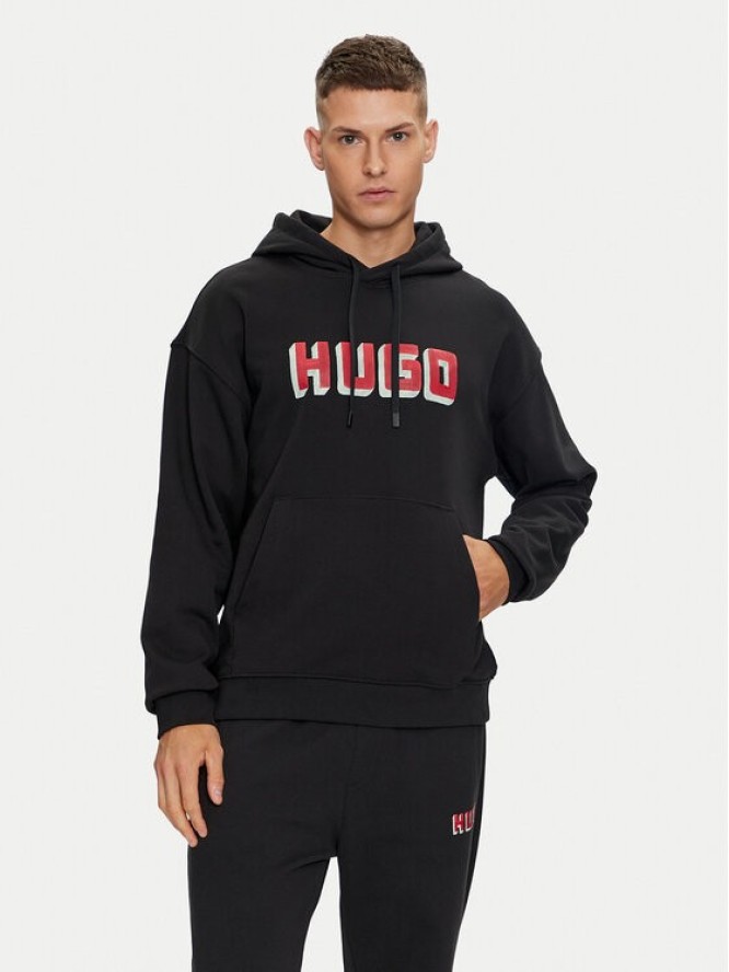 Hugo Bluza Diqerio 50516655 Czarny Relaxed Fit