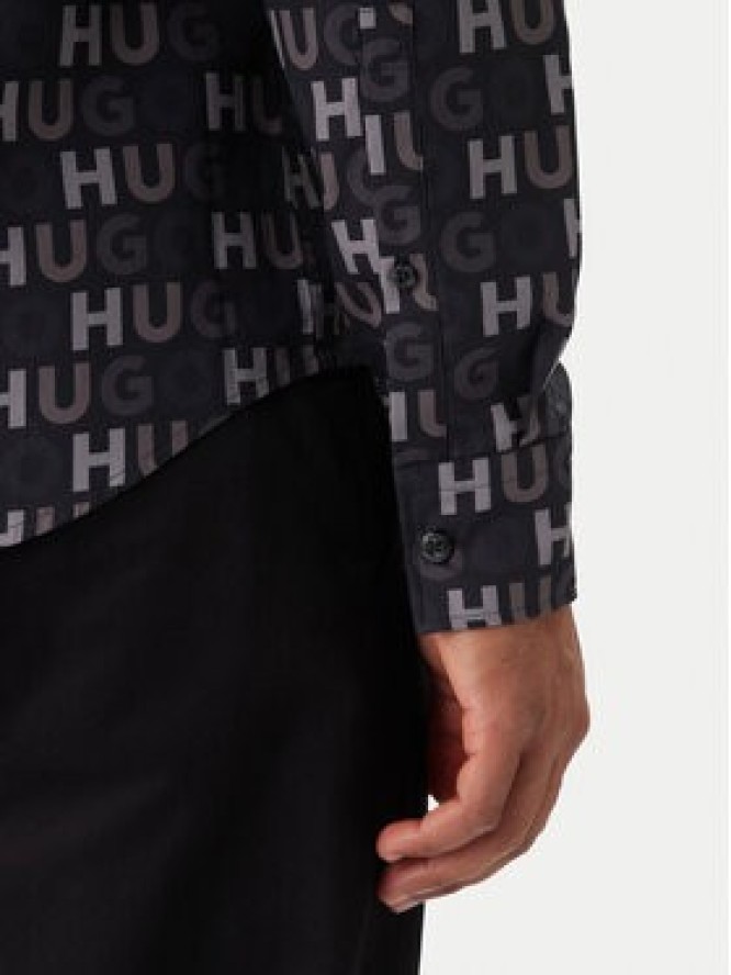 HUGO Koszula Ermo 50555775 Czarny Casual Fit