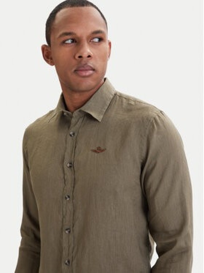 Aeronautica Militare Koszula 261CA1321UCT03089 Zielony Regular Fit