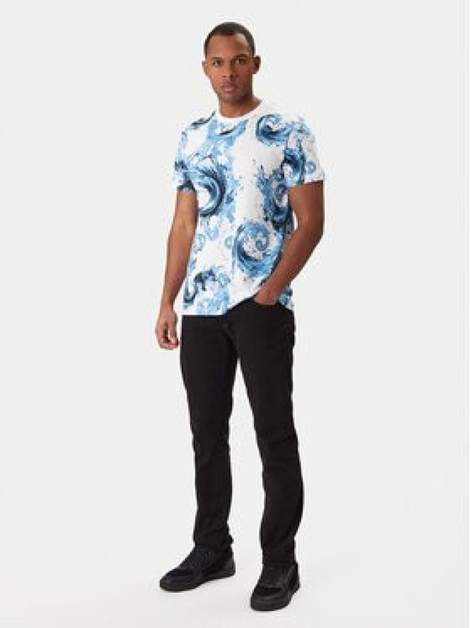 Versace Jeans Couture T-Shirt 80GAH6S0 JS543 Niebieski Regular Fit