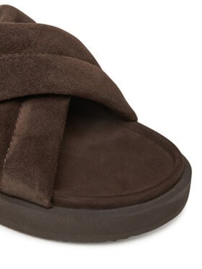 Inuikii Klapki Suede Crossed 50102-500 Brązowy