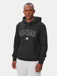 adidas Bluza Collegiate Script Graphic Hoodie KC7187 Czarny Regular Fit