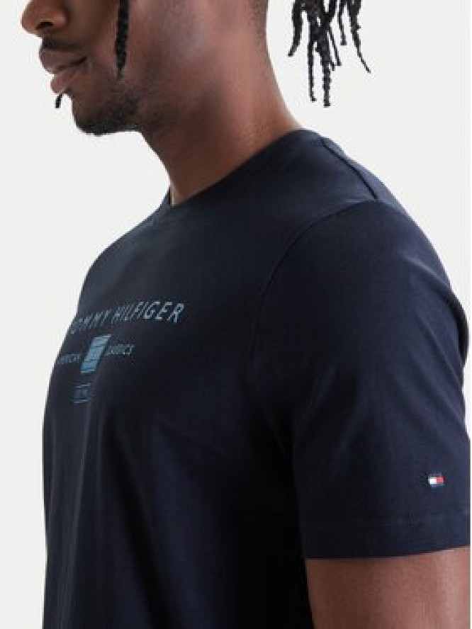 Tommy Hilfiger T-Shirt Brand Love MW0MW42365 Granatowy Regular Fit