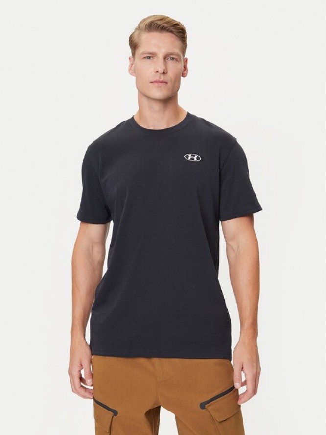 Under Armour T-Shirt Ua Hw Lc Patch Ss 1382902-001 Czarny Loose Fit