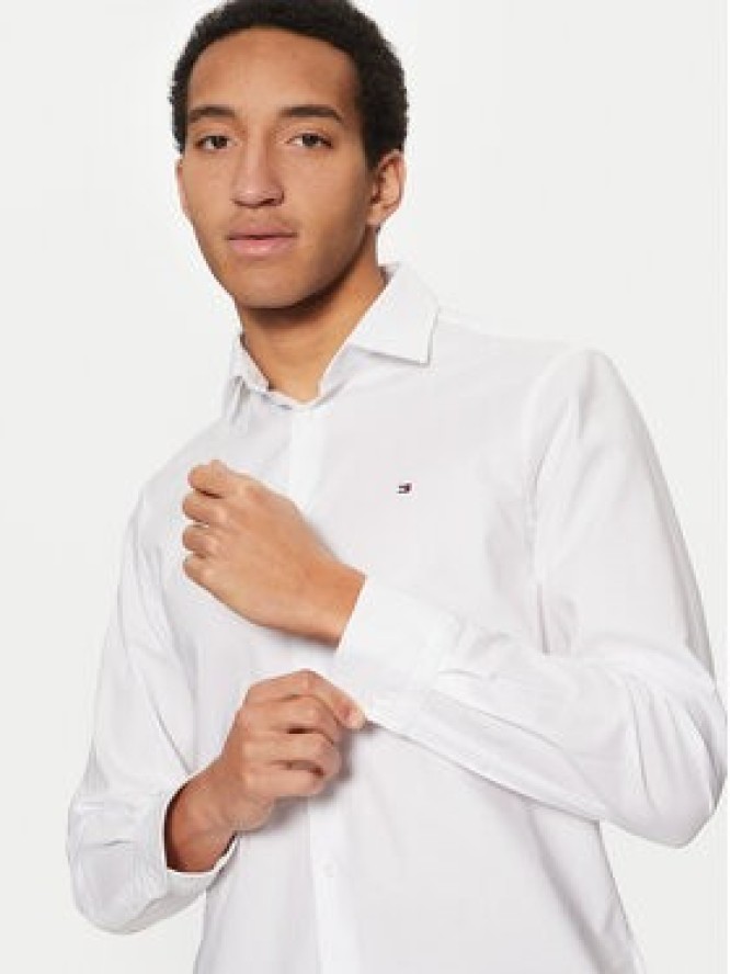 Tommy Hilfiger Koszula MW0MW37597 Biały Slim Fit
