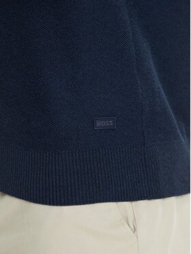 BOSS Sweter Kencel 50545678 Granatowy Regular Fit