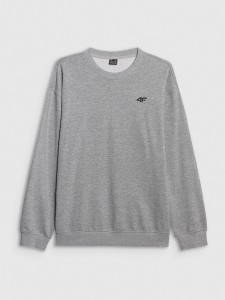 4F Bluza dresowa nierozpinana bez kaptura męska - szara XXL