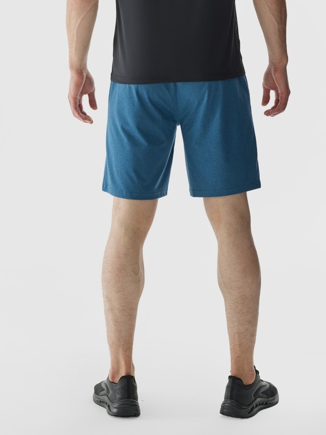 4F Spodenki treningowe regular szybkoschnące męskie - turkusowe S