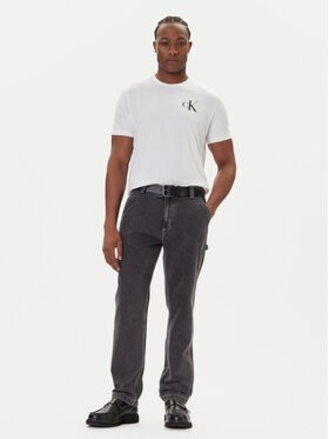 Calvin Klein Jeans T-Shirt 30s Chest Logo LV04RD865G Biały Regular Fit