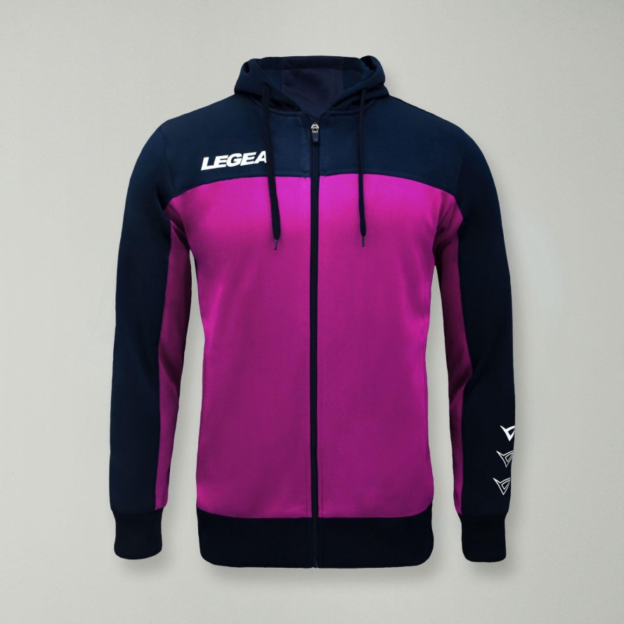 Oversize sportowa kurtka z zamkiem FLEX fuksjowa
