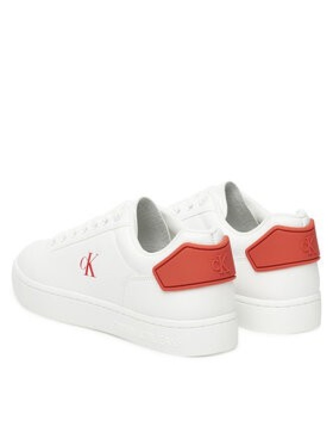 Calvin Klein Jeans Sneakersy Classic Cupsole Ru Patch Lth YM0YM01297 Biały
